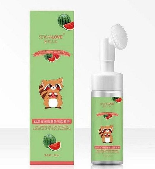 Пінка-мус для вмивання SERSANLOVE Watermelon Amino Acid Cleanser Mousse з екстрактом кавуна 150 мл | Зображення 1