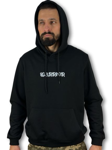 Чорна ХУДІ з принтом "WARRIOR" Розмір XL | Зображення 1