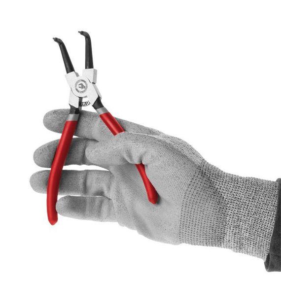 Щипці для стопорных кілець, вигнуті на стискання INTERTOOL HT-7012 | Зображення 4