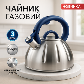 Чайник со свистком для электроплиты, Чайник газовый 3 литра на три литра для плиты RN-12