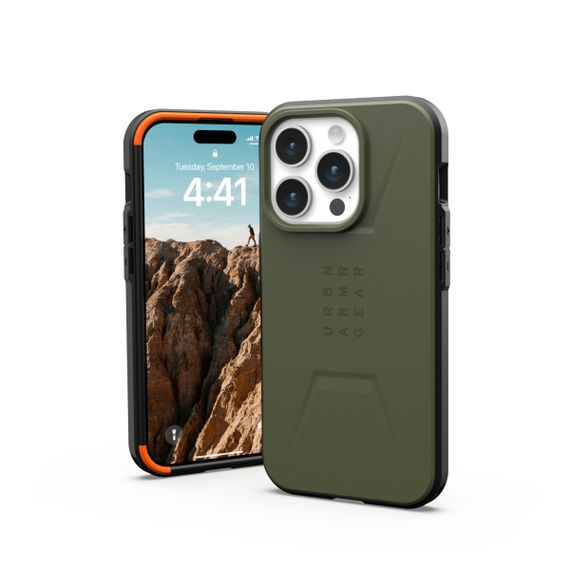 Чохол UAG для Apple iPhone 15 Pro Civilian Magsafe, Olive Drab (114275117272) | Зображення 1