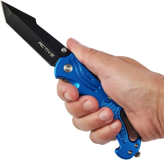 Ніж Active Lifesaver Blue Армійський ніж Ніж для військових Тактичний ніж Військовий ніж Складаний ніж