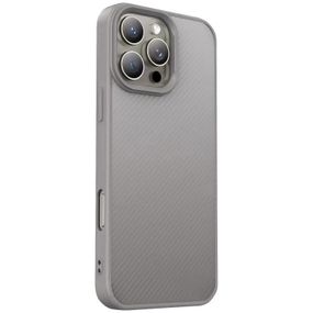 TPU чехол Carbon Protective with Magsafe для Apple iPhone 16 Pro (6.3") Grey