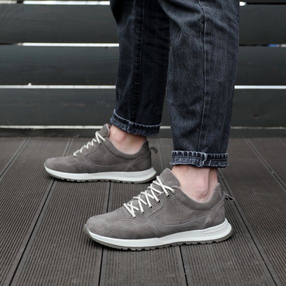 Кросівки чоловічі замшеві 591353 Сірі 40 41 42 43 44 45 | Зображення 7