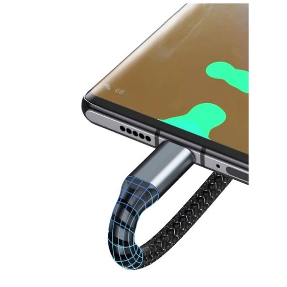 Дата кабель USB 2.0 AM to Lightning + Micro 5P + USB-C 1.2m 100W nylon black XoKo (SC-3100) | Зображення 8