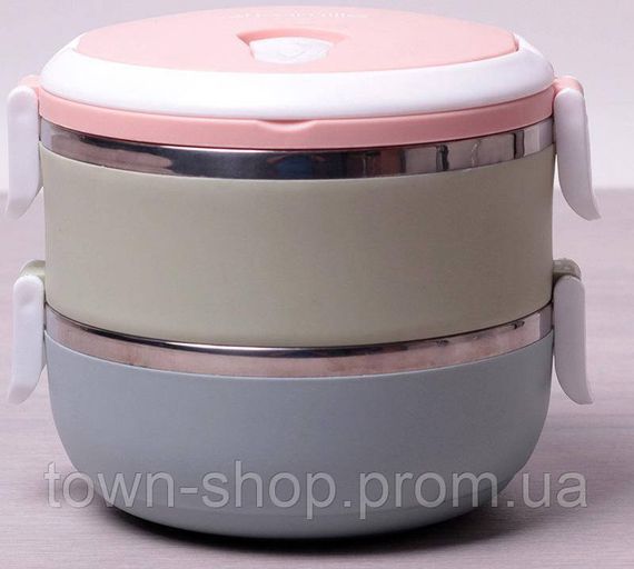 Ланч-бокс Kamille Food Box 2 емкости по 700мл, 16.5х15х13.5см KM-2116