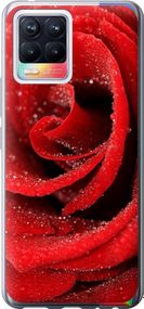 Чехол на Realme 8 Красная роза "529u-2303-17620"
