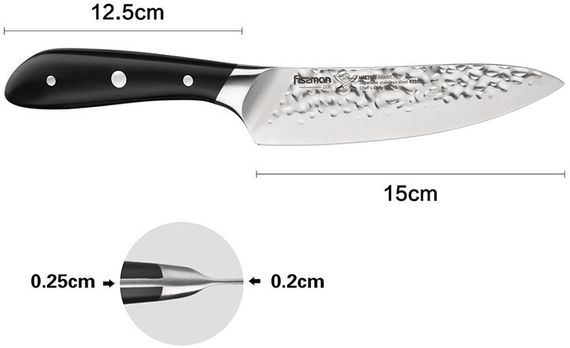 Ніж кухарський Fissman Hattori 15см hammered з нержавіючої сталі | Зображення 1