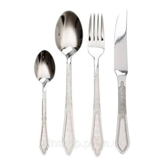 Набор столовых приборов золото на 6 персон комплект столовых приборов 24 предмета Серебро HP-20-63