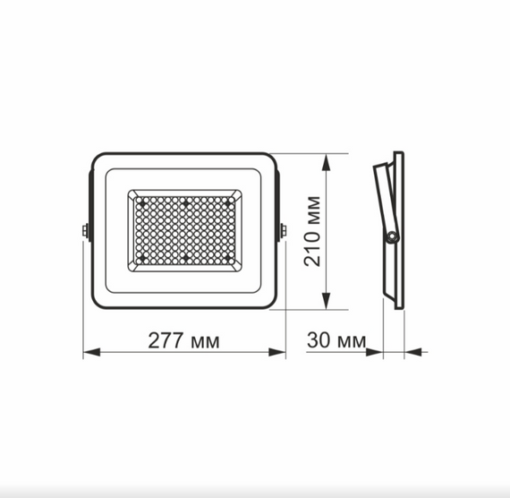 LED Прожектор 100W 5000К 220V білий VL-F2e-1005W Videx | Зображення 1