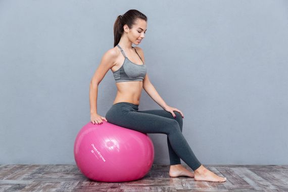 Мяч для фитнеса (фитбол) Павер систем PS-4018 Ø85 cm PRO Gymball Pink | Зображення 5