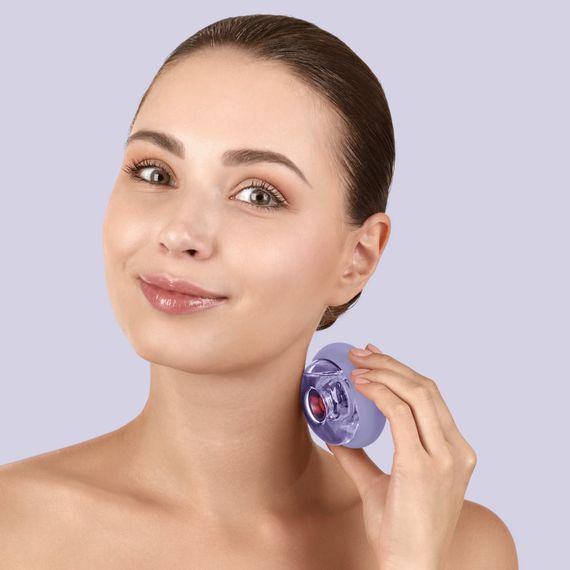 Масажер для обличчя та тіла GESKE Sonic Cool&Warm Face and Body Massager 9в1 starlight, Фіолетовий | Зображення 3
