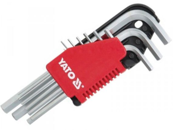 Набір ключі шестигранники 1,5-10 мм шестигранний довгий 9 штук YATO YT-0501