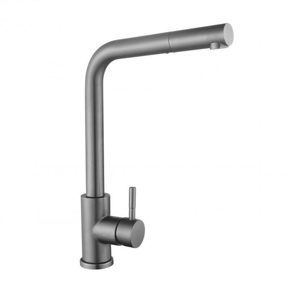 Смеситель для кухни Lidz Aria 015FL1 (k35) с выдвижным изливом LDARI015FL1GRP49561 Graphite | Зображення 2