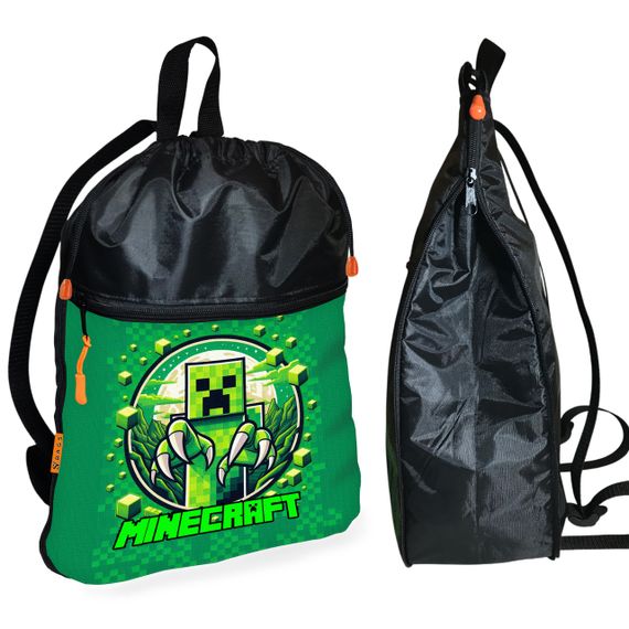 Школьный рюкзак детский Minecraft + Сумка для обуви спортивной формы рюкзак-мешок  для мальчика (01735) | Зображення 1