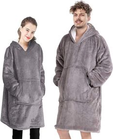 Худі-плед, толстовка Super Dalian з карманами та капюшоном для дому флісовий теплий оверсайз кофта-одеяло сірий