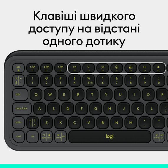 Клавіатура Logitech POP Icon Keys Bluetooth UA Graphite (920-013157) | Зображення 7