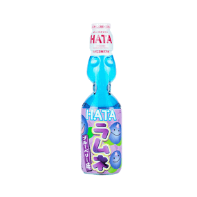 Японський газований напій з кулькою Ramune Чорниця  200ml Hatakosen 074601176303
