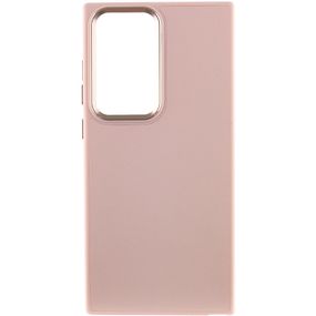 Кожаный чехол Bonbon Leather Metal Style для Samsung Galaxy S23 Ultra Розовый / Light pink