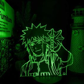 Акриловий світильник-нічник Minato Namikaze Naruto зелений tty-n002166