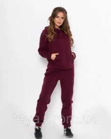 Спортивний костюм для жінок колір бордовий розміри XXL, 3XL, 4XL, 5XL FI_002057