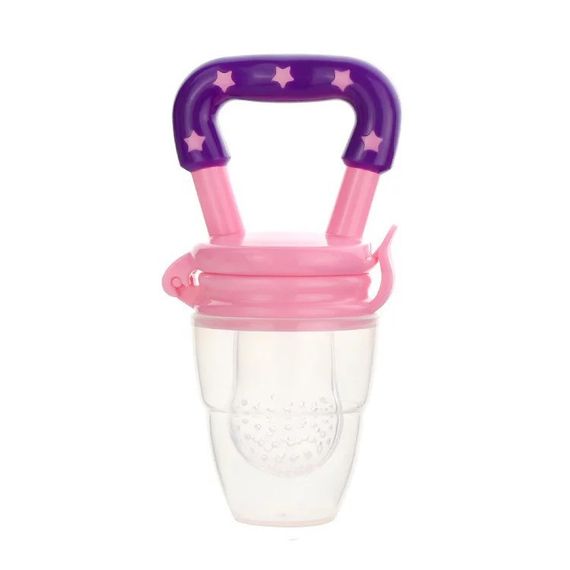 Ниблер с силиконовой сеточкой звёздочки Розовый с фиолетовым NIZ14/02