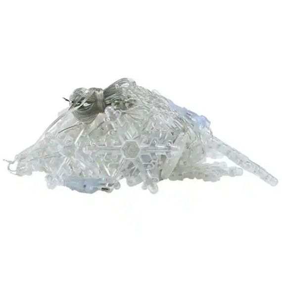 Гірлянда штора від мережі, 3 м, Сніжинки, 200LED, Мультикольорова / Новорічна світлодіодна гірлянда-арка на вікно | Зображення 2