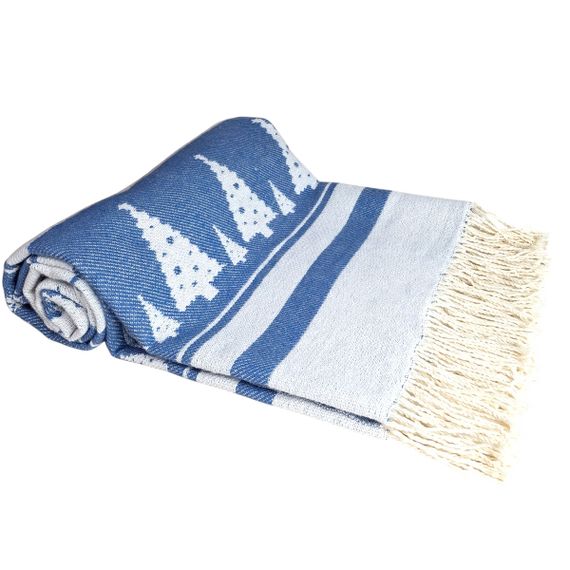 Плед SoundSleep Зимове Натхнення бавовняний 140х200 см синій (2251970800017) | Зображення 1