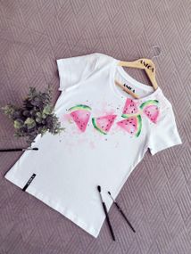 Футболка женская с принтом повседневная XL Белая