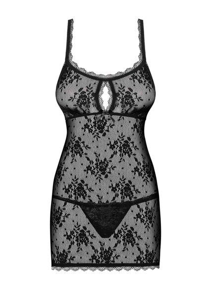 Рубашка Obsessive Behindy babydoll & thong S/M | Зображення 2