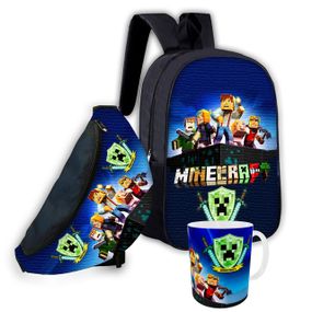 Набор детский Майнкрафт Крипер"Minecraft" рюкзак 36х27см сумка-бананка,кружка с принтом для мальчика (01551)