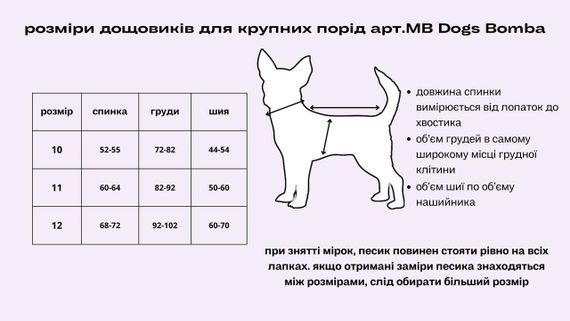 Дощовик для великих собак смарагд з помаранчем MB-1