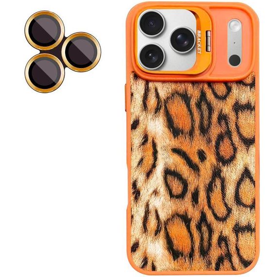 Чохол TPU+PC Wild Leopard with MagSafe and Lens для Apple iPhone 17 Pro (6.3") Orange | Зображення 3