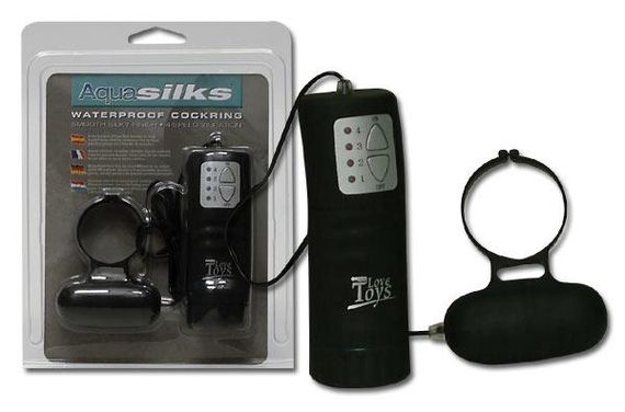 Виброкольцо на проводном пульте управления AQUA SILKS sexstyle