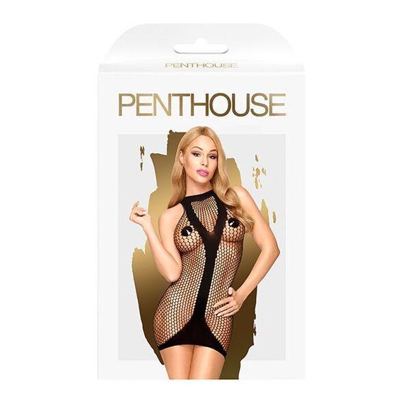 Міні-сукня з декором у вигляді келиха шампанського Penthouse - Ride or Die Black, XL | Зображення 2