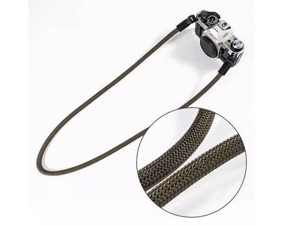 Ремінь універсальний для фотоапарата фотокамери CAMERA STRAP нашийний плечовий з тканини хакі