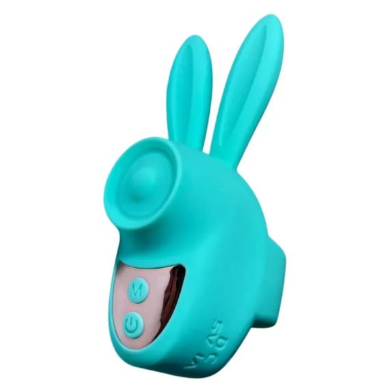 Вібростимулятор на палець Зайчик Passion Play, 12 режимів вібрації + 3 інтенсивності, бірюзовий Sex Aura | Зображення 3