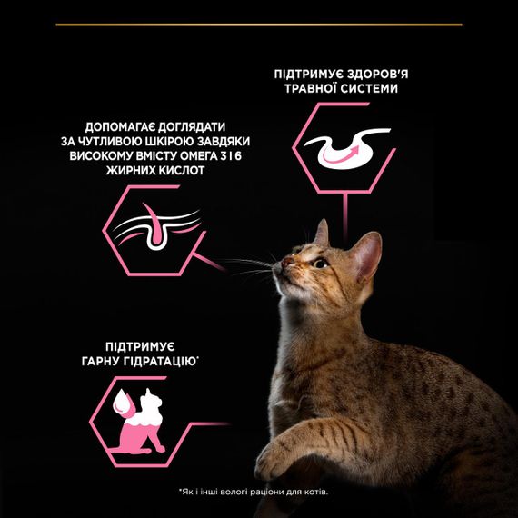 Вологий корм Purina Pro Plan Delicate для котів з індичкою з чутливим травленням 30шт*85г | Зображення 6