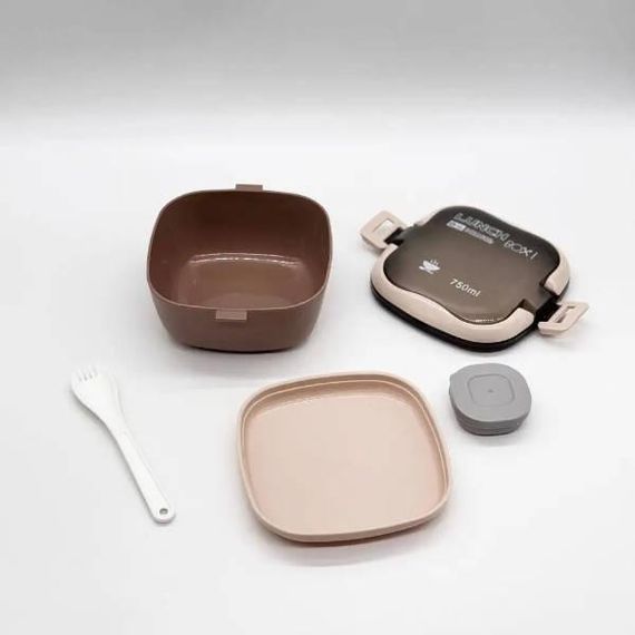 Ланч-бокс термостійкий 750мл Коричневий