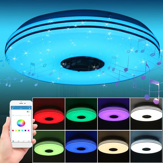 38см світлодіодний RGB світильник стельовий bluetooth + пульт дистанційного керування | Зображення 3