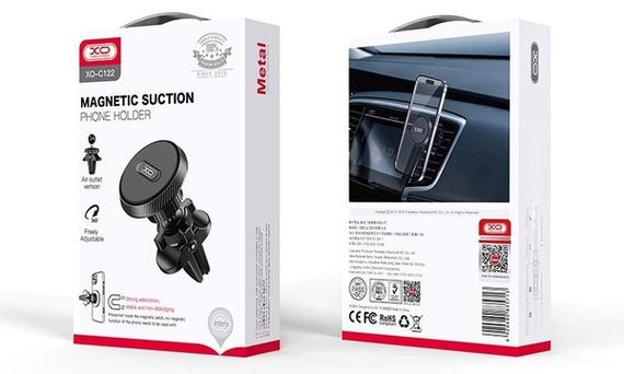 Автотримач XO C122 Air Vent Car Holder Round Magnetic Bracket Black | Зображення 2