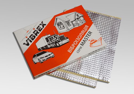 Виброизоляция Vibrex Master Light стандарт класса для шумоизоляции автомобиля размером 1,3м на 500мм на 700мм | Зображення 1