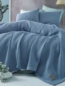 Простынь (240х260см) с наволочками (50х70см) Marie Claire Antrasit Вафельные