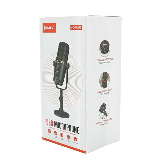 Профессиональный студийный микрофон Jmary MC-PW12,питание от USB,Box | Зображення 1