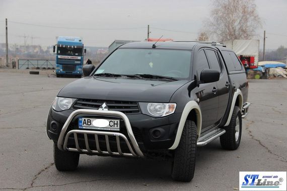 Кенгурятник WT002 (нерж) для Mitsubishi L200 2006-2015 гг | Зображення 1