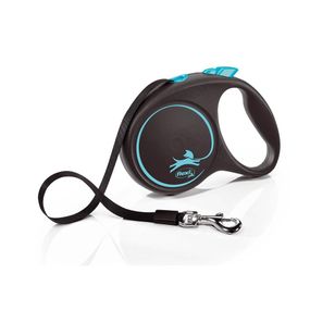 Рулетка Flexi Black Design L, лента 5 м, синий
