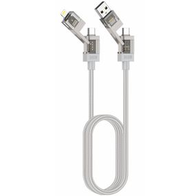 Дата кабель Amaya ACD-390 4in1 Type-C to Lightning/Type-C to USB 240W (1m) Biege