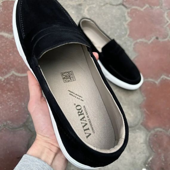 Сучасні чоловічі лофери замшеві на білій підошві 45 розмір | Зображення 2