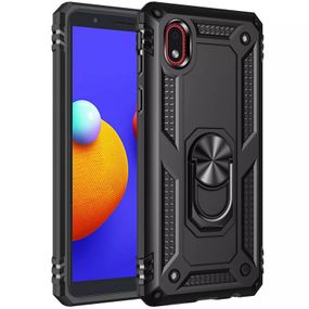 Противоударный чехол Serge Ring магнитный держатель (Ударопрочный) для Samsung Galaxy M01 Core Black