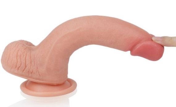 Фалоімітатор - Dual-Layered Silicone Cock 8" Flesh #2 | Зображення 2